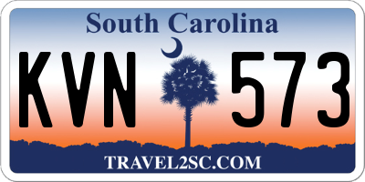 SC license plate KVN573