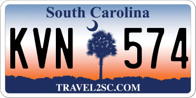 SC license plate KVN574