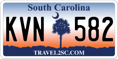 SC license plate KVN582