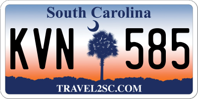 SC license plate KVN585