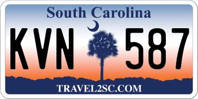 SC license plate KVN587
