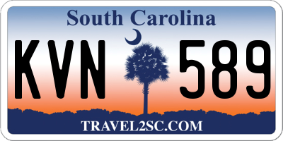 SC license plate KVN589