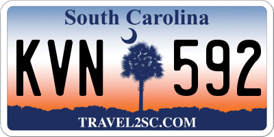 SC license plate KVN592