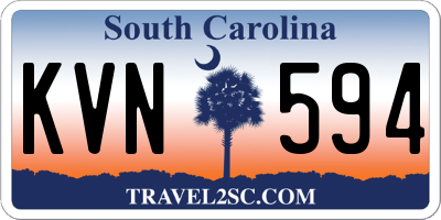 SC license plate KVN594