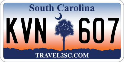 SC license plate KVN607