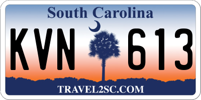 SC license plate KVN613