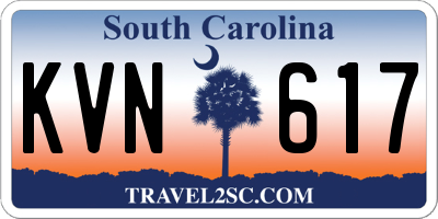 SC license plate KVN617