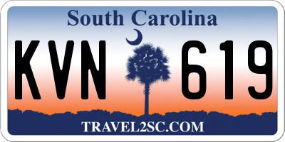SC license plate KVN619