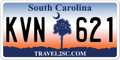 SC license plate KVN621