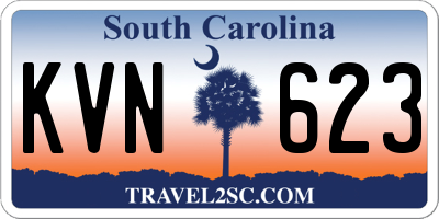 SC license plate KVN623