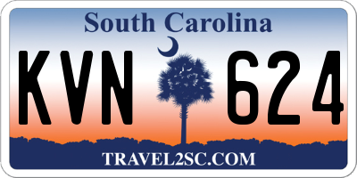 SC license plate KVN624