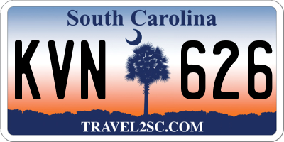 SC license plate KVN626