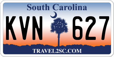 SC license plate KVN627