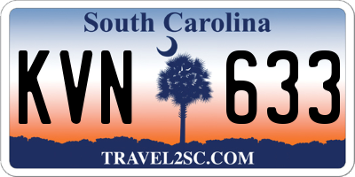 SC license plate KVN633