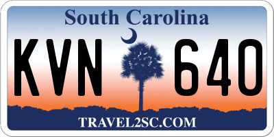 SC license plate KVN640