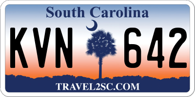 SC license plate KVN642