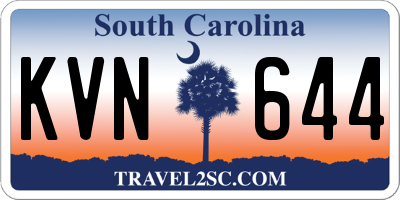 SC license plate KVN644