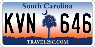 SC license plate KVN646