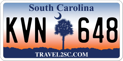 SC license plate KVN648