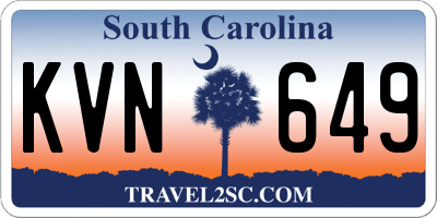 SC license plate KVN649