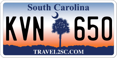 SC license plate KVN650