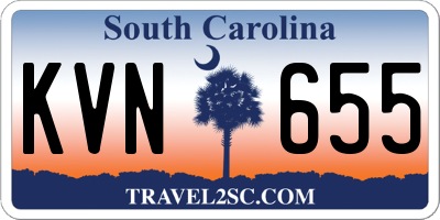 SC license plate KVN655