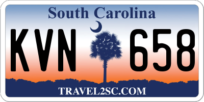 SC license plate KVN658
