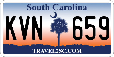 SC license plate KVN659