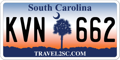 SC license plate KVN662