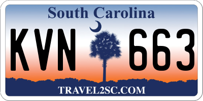 SC license plate KVN663
