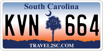 SC license plate KVN664