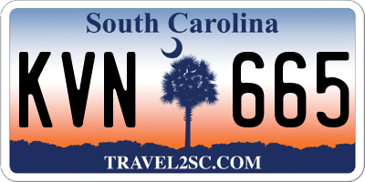 SC license plate KVN665
