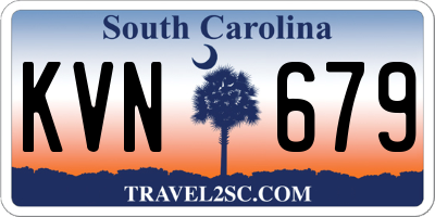 SC license plate KVN679
