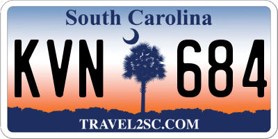SC license plate KVN684