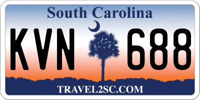 SC license plate KVN688