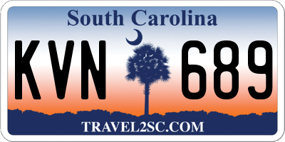 SC license plate KVN689