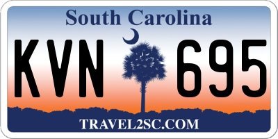 SC license plate KVN695