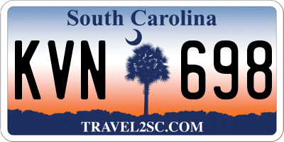 SC license plate KVN698