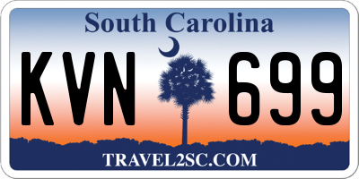 SC license plate KVN699