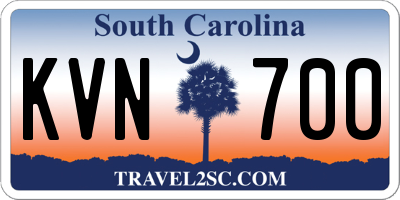 SC license plate KVN700