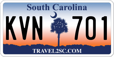 SC license plate KVN701