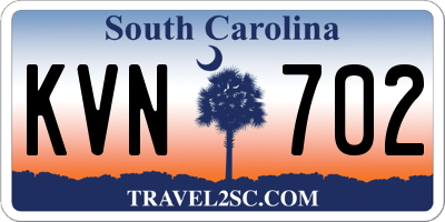 SC license plate KVN702