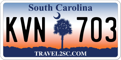 SC license plate KVN703