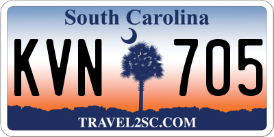 SC license plate KVN705