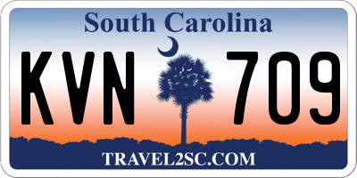 SC license plate KVN709
