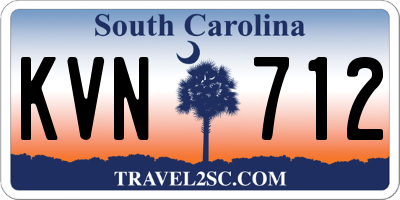 SC license plate KVN712