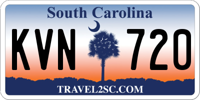 SC license plate KVN720