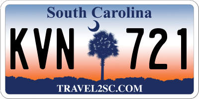 SC license plate KVN721