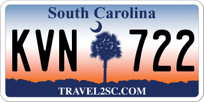 SC license plate KVN722
