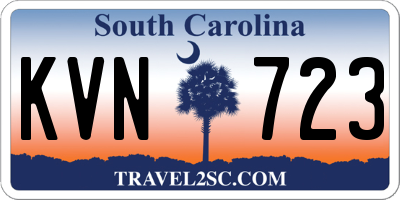 SC license plate KVN723